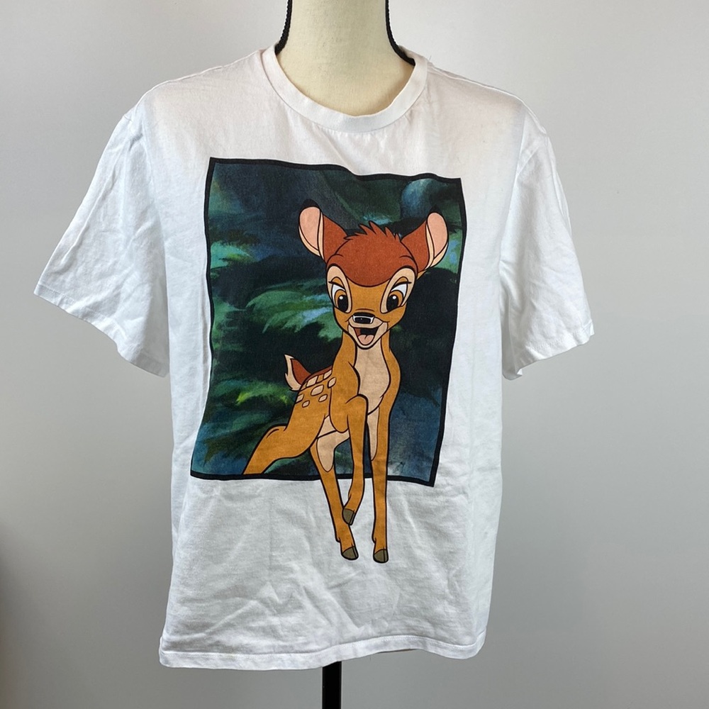 H&M divided tshirt with Bambi appliqué in size L(limited edition)